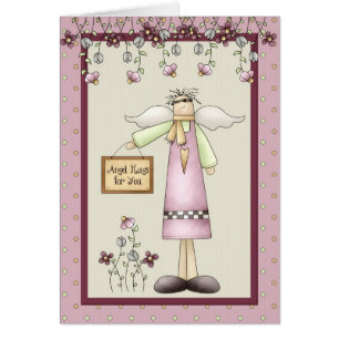 Angel Hugs For You Soft Prim Greeting Card