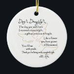 Angel Hugs ornament for Daughter<br><div class="desc">What better way to express your love for your daughter! This ornament will be a daily reminder to her how very special she is. #graduation #daughter #birthday#pillow #mother's day #angels</div>