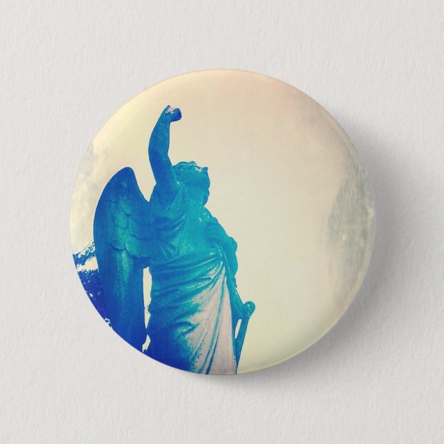 Angel in a Storm 6 Cm Round Badge (Front)