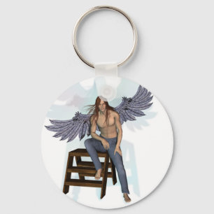 Angel in Blue Jeans Key Ring