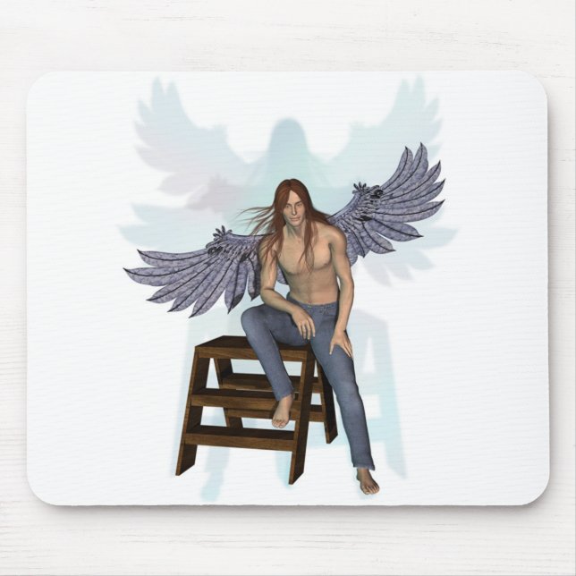 Angel in Blue Jeans Mouse Pad (Front)