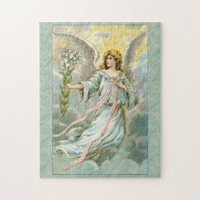 Angel In Blue Jigsaw Puzzle (Vertical)