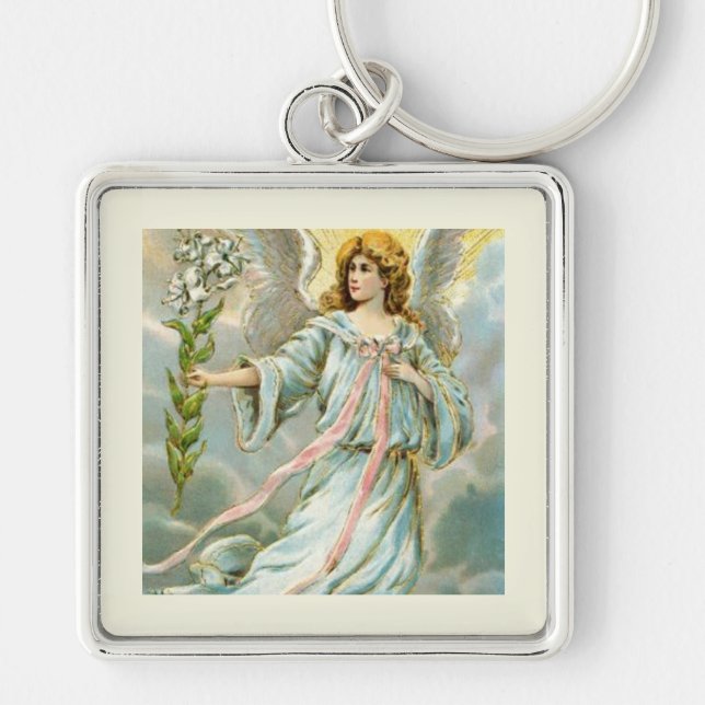 Angel In Blue Key Ring (Front)