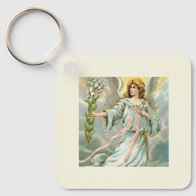 Angel In Blue Key Ring (Front)