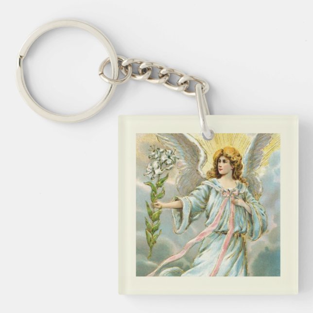 Angel In Blue Key Ring (Front)