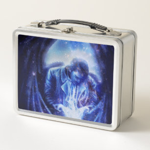 Angel in Blue Metal Lunch Box