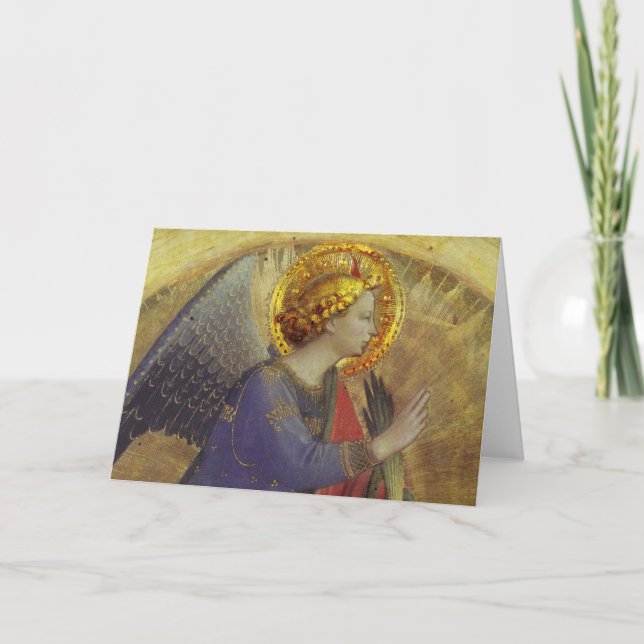 Angel in Gold Holiday Card (Front)