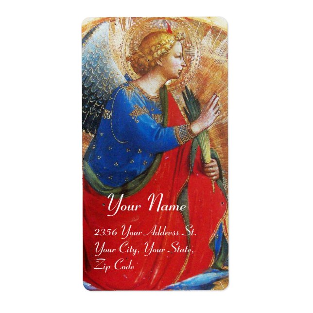 ANGEL IN GOLD RED AND BLUE (Front)