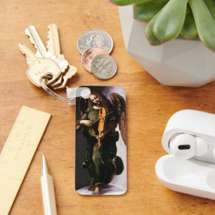 Angel in Green with a Vielle by Leonardo da Vinci Key Ring