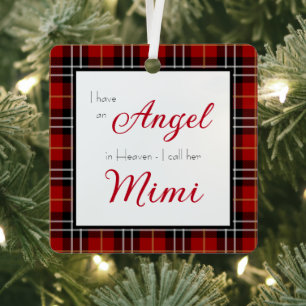 Angel in Heaven Mimi Memorial Photo Metal Tree Decoration