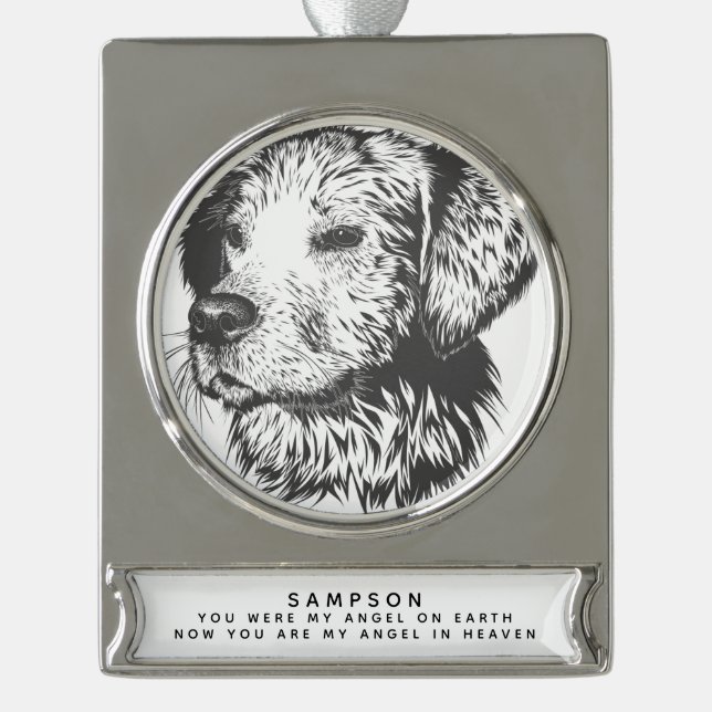 Angel in Heaven Personalised Pet Memorial Ornament (Front)