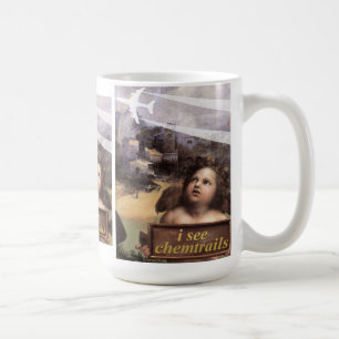 Angel in Madonna of Foligno sees chemtrails Coffee Mug