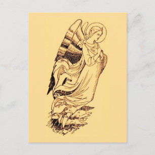 Angel In Pink And Gold Postcard