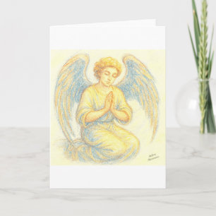 Angel in prayer Flat Holiday Card