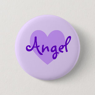 Angel in Purple 6 Cm Round Badge