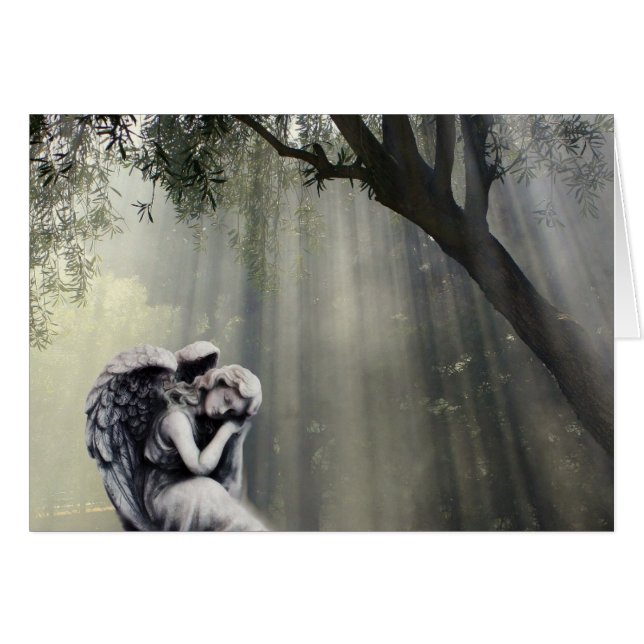 Angel In Sun's Rays Card (Front Horizontal)