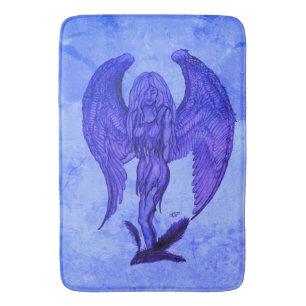 Angel in Tattoo Style Bath Mat