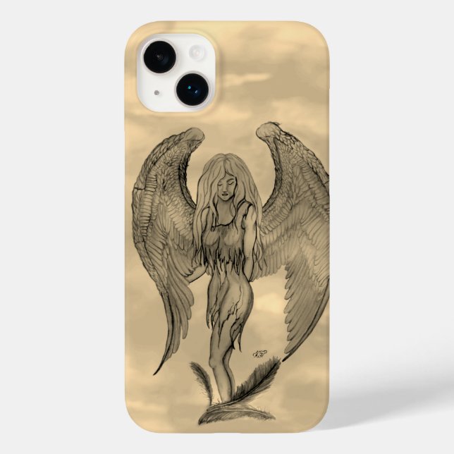 Angel in Tattoo Style Case-Mate iPhone Case (Back)