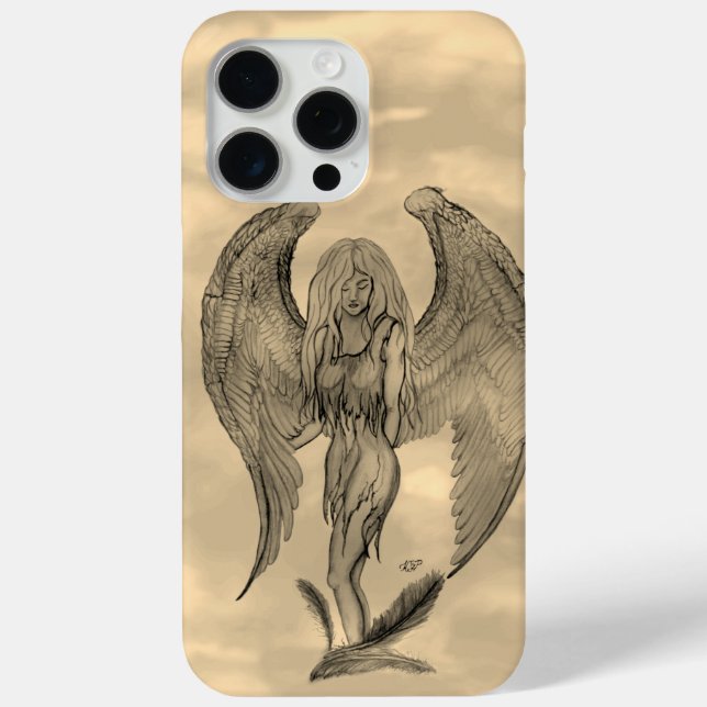 Angel in Tattoo Style Case-Mate iPhone Case (Back)