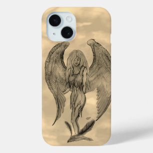 Angel in Tattoo Style iPhone 15 Case