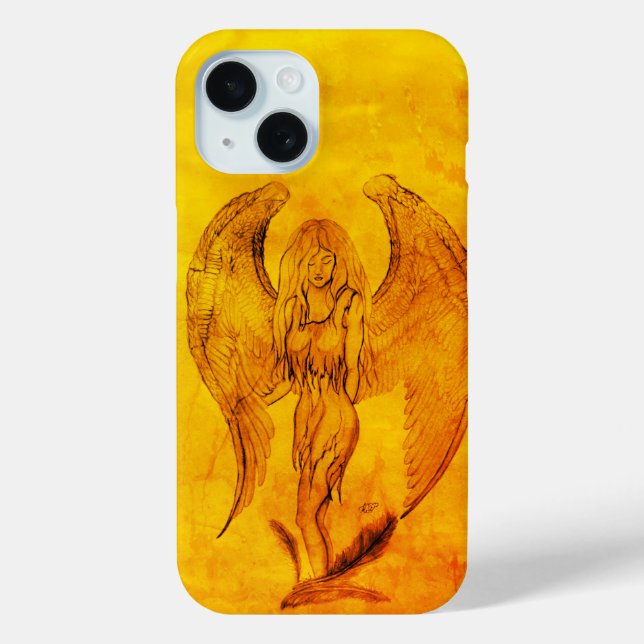 Angel in Tattoo Style Case-Mate iPhone Case (Back)
