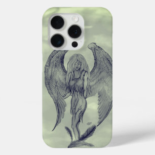 Angel in Tattoo Style iPhone 15 Pro Case