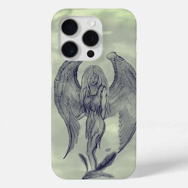 Angel in Tattoo Style Case-Mate iPhone Case (Back)