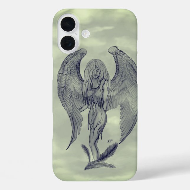 Angel in Tattoo Style Case-Mate iPhone Case (Back)