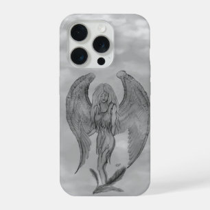 Angel in Tattoo Style iPhone 15 Pro Case