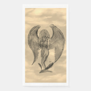 Angel in Tattoo Style Napkin