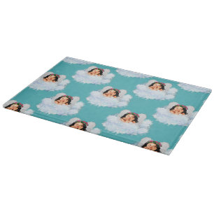 Angel in the Clouds 2-11x8 GLASS CUTTING BOARD