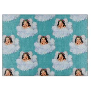 Angel in the Clouds 2-15x11 GLASS CUTTING BOARD