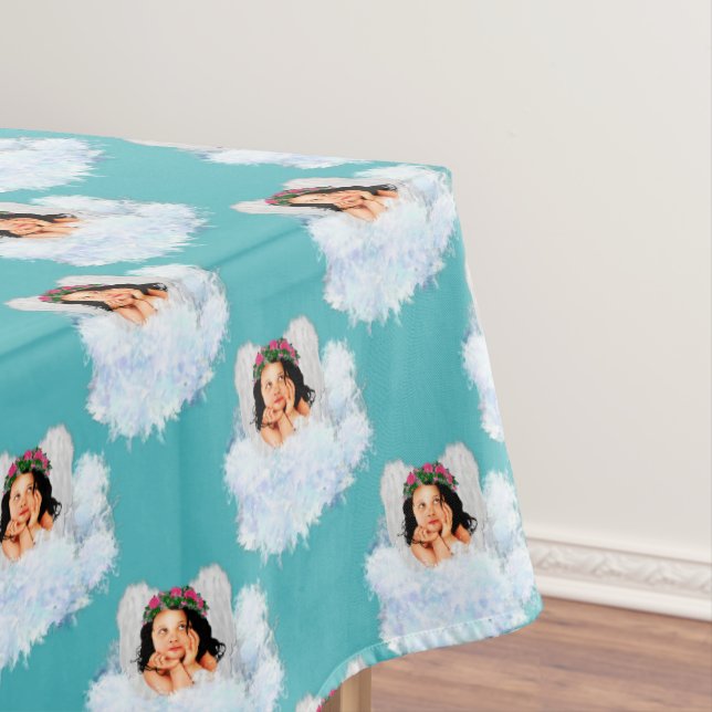 ANGEL IN THE CLOUDS 2-52x70 COTTON TABLECLOTH (In Situ)