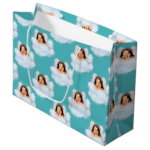 Angel in the Clouds 2-Lt Teal-GIFT BAG L