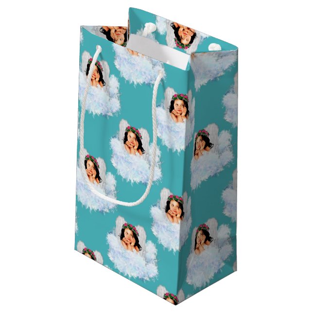 Angel in the Clouds 2-Lt Teal-GIFT BAG s (Back Angled)
