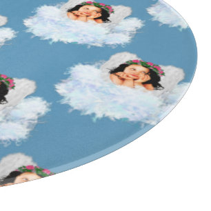 Angel in the Clouds 3-12in ROUND CUTTING BOARD
