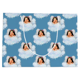 Angel in the Clouds 3-Blue-GIFT BAG L