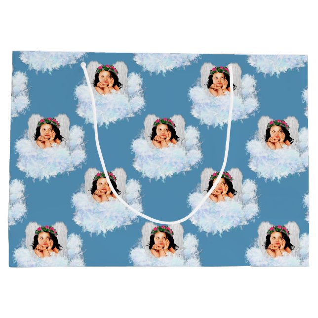 Angel in the Clouds 3-Blue-GIFT BAG L (Back)
