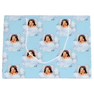 Angel in the Clouds 4-Lt Blue-GIFT BAG L