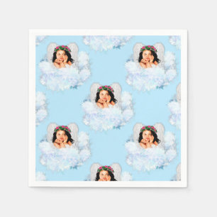 Angel in the Clouds 4-Lt Blue-PAPER PARTY NAPKINS