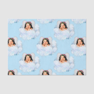 Angel in the Clouds 4-LtBlue-TISSUE WRAPPING PAPER