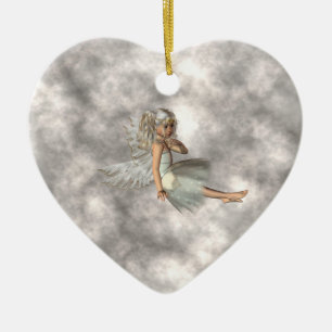Angel in the Clouds Ceramic Tree Decoration