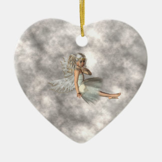 Angel in the Clouds Ceramic Tree Decoration