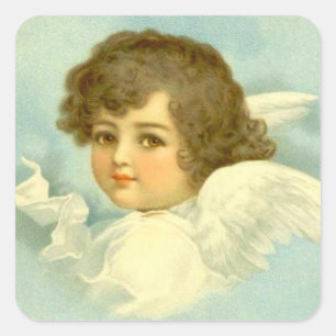 Angel in the Clouds Square Sticker
