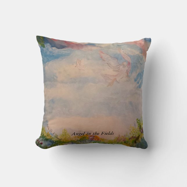Angel in the field cushion (Front)