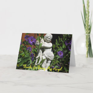 Angel in the garden thank you card