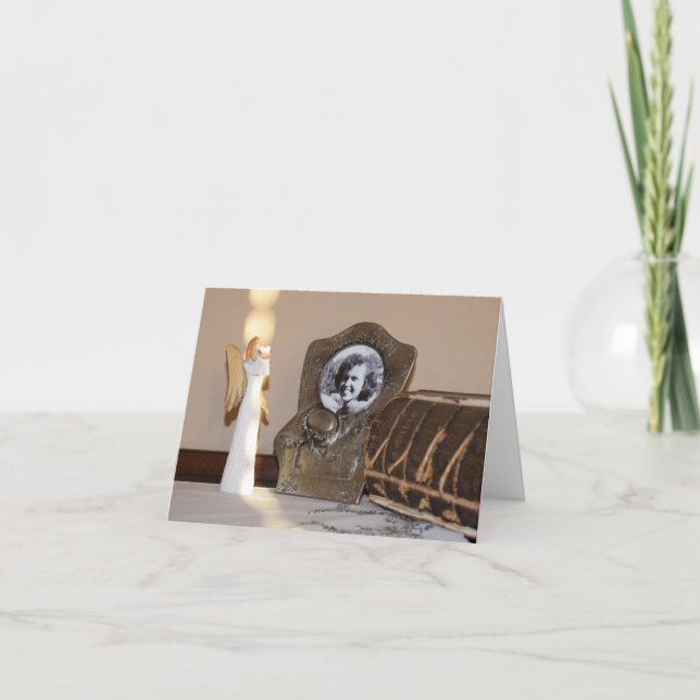 Angel in the Light Greeting Card (Front)