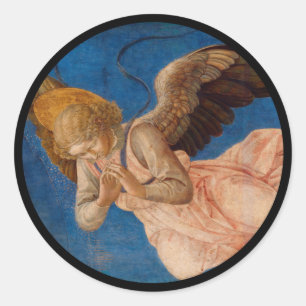 Angel in the Sky Classic Round Sticker
