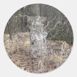 Angel in the Woods Classic Round Sticker