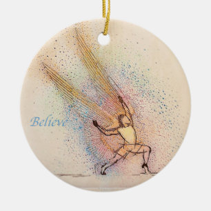 Angel Inspiration - Ceramic Round Ornament 